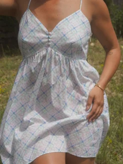Sale Djerf Avenue Airy Poplin Mini Dress Cottage Meadow