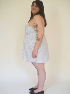 Sale Djerf Avenue Airy Poplin Mini Dress Cottage Meadow
