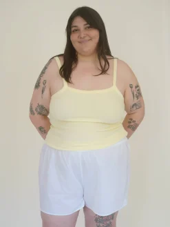 Hot Djerf Avenue Airy Poplin Mini Shorts White