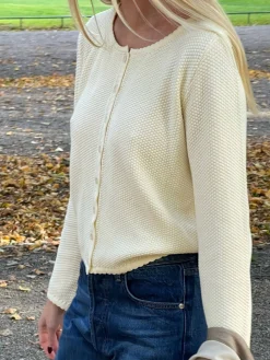 Clearance Djerf Avenue Amorini Cardigan Cream
