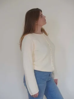 Clearance Djerf Avenue Amorini Cardigan Cream