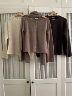 New Djerf Avenue Amorini Cardigan Wool Mole
