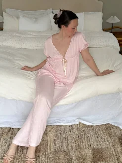 New Djerf Avenue Angel Pants Pink