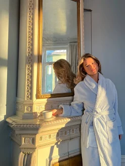 Discount Djerf Avenue Bath Robe Blue