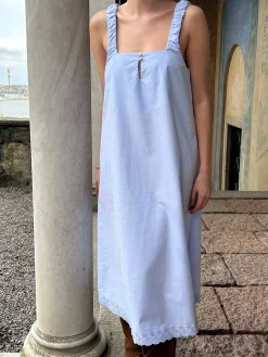 Best Djerf Avenue Breezy Embroidered Dress Blue