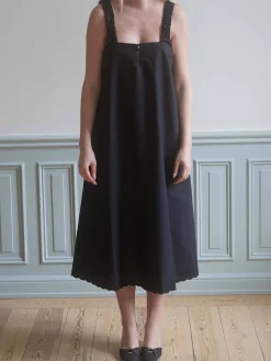 Discount Djerf Avenue Breezy Embroidered Dress Black