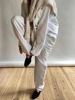 Discount Djerf Avenue Breezy Pants Beige Stripe - Tall