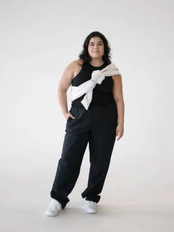 Sale Djerf Avenue Breezy Pants Black