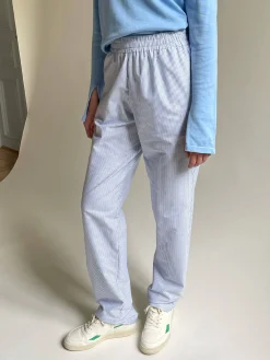 Outlet Djerf Avenue Breezy Pants Blue Stripe