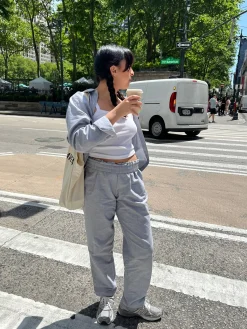 Online Djerf Avenue Breezy Pants Grey