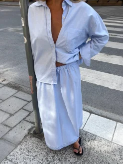 Online Djerf Avenue Breezy Shirt Blue