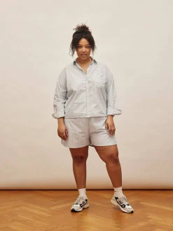 Online Djerf Avenue Breezy Shirt Blue Stripe
