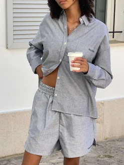 Best Djerf Avenue Breezy Shirt Grey
