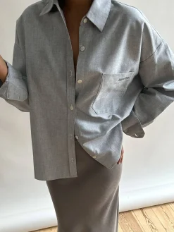 Best Djerf Avenue Breezy Shirt Grey