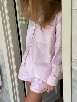 Clearance Djerf Avenue Breezy Shirt Pink Stripe