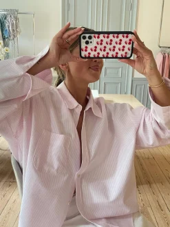 Clearance Djerf Avenue Breezy Shirt Pink Stripe