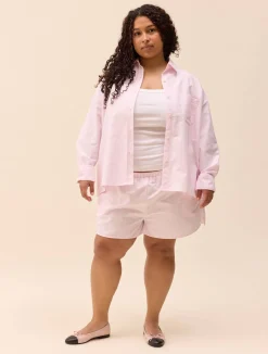Outlet Djerf Avenue Breezy Short Shorts Pink Stripe