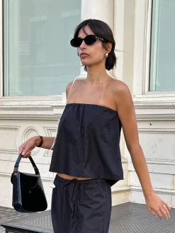 New Djerf Avenue Breezy Tube Top Black