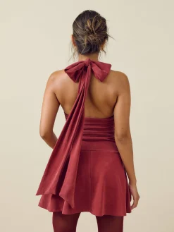 Discount Djerf Avenue Celebration Mini Dress Burgundy