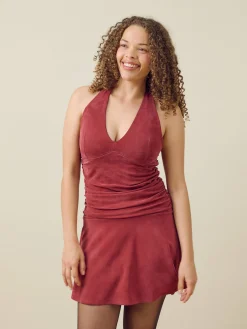 Discount Djerf Avenue Celebration Mini Dress Burgundy