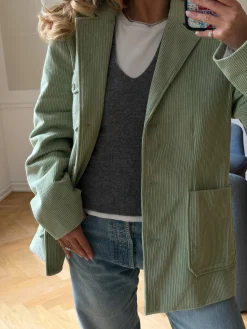 Djerf Avenue Corduroy Jacket Pistachio