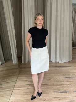 Clearance Djerf Avenue Corduroy Skirt White