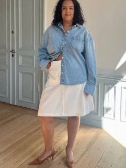 Clearance Djerf Avenue Corduroy Skirt White