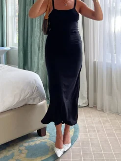Hot Djerf Avenue Daily Midi Dress Black