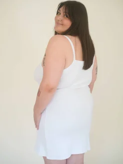 Hot Djerf Avenue Daily Tank Dress Ribbed White