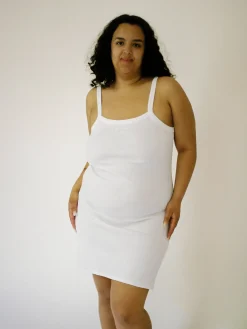 Hot Djerf Avenue Daily Tank Dress Ribbed White