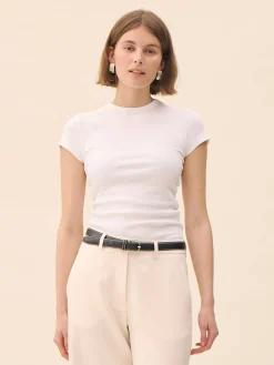 Clearance Djerf Avenue Daily T-Shirt Ribbed White