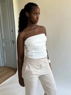 Best Djerf Avenue Daily Tube Top Butterfly White Butterfly