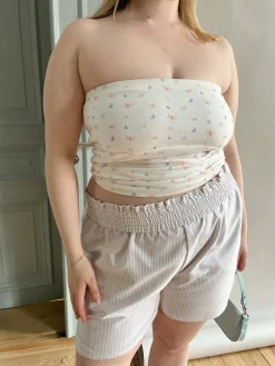 Best Djerf Avenue Daily Tube Top Butterfly White Butterfly