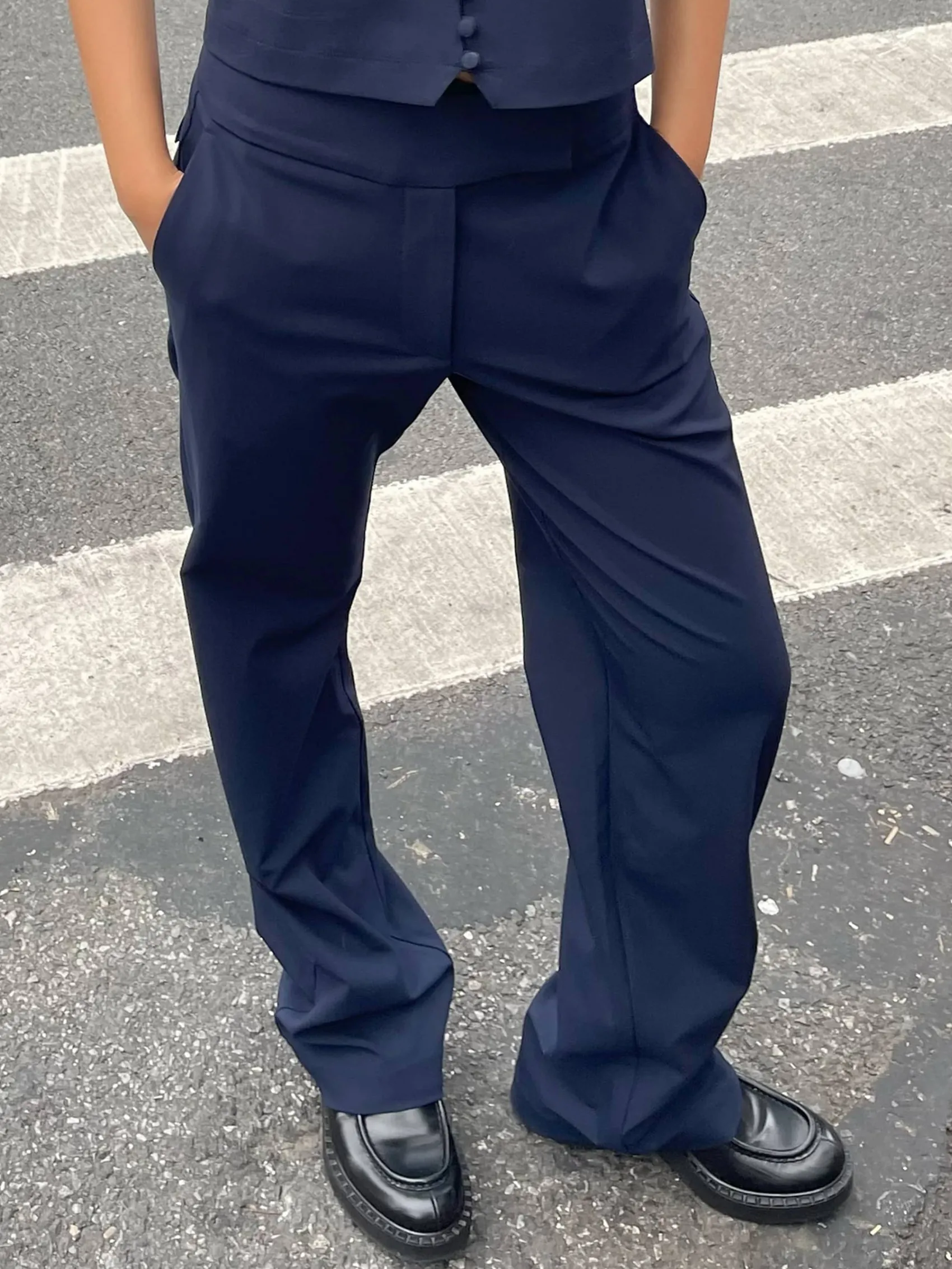 Best Djerf Avenue Day-to-day Pants Deep Blue