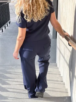 Best Djerf Avenue Day-to-day Pants Deep Blue - Tall