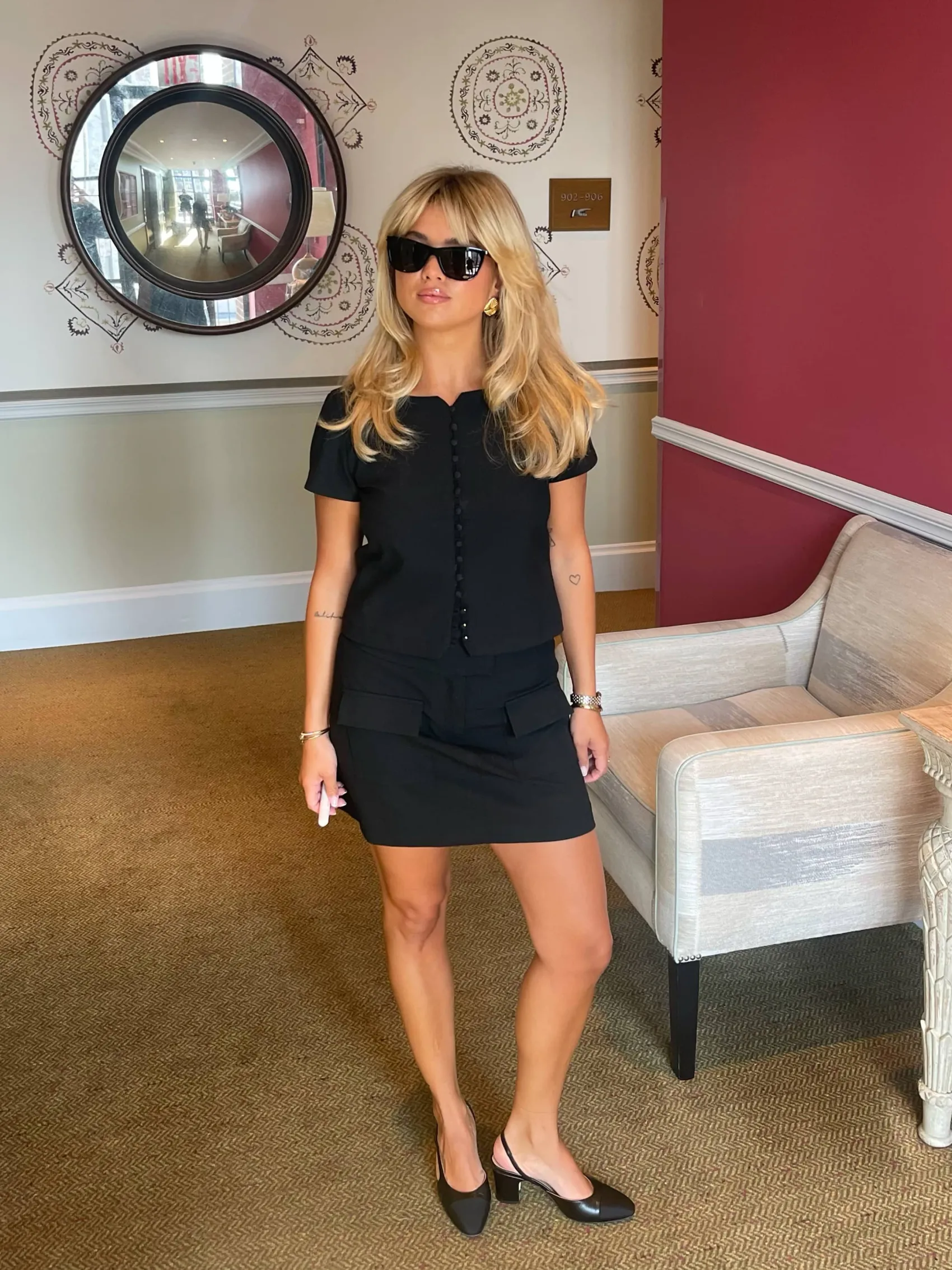 Sale Djerf Avenue Day-to-day Skirt Black