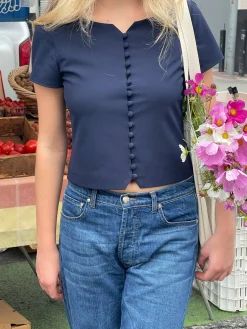 Best Djerf Avenue Day-to-day Top Deep Blue