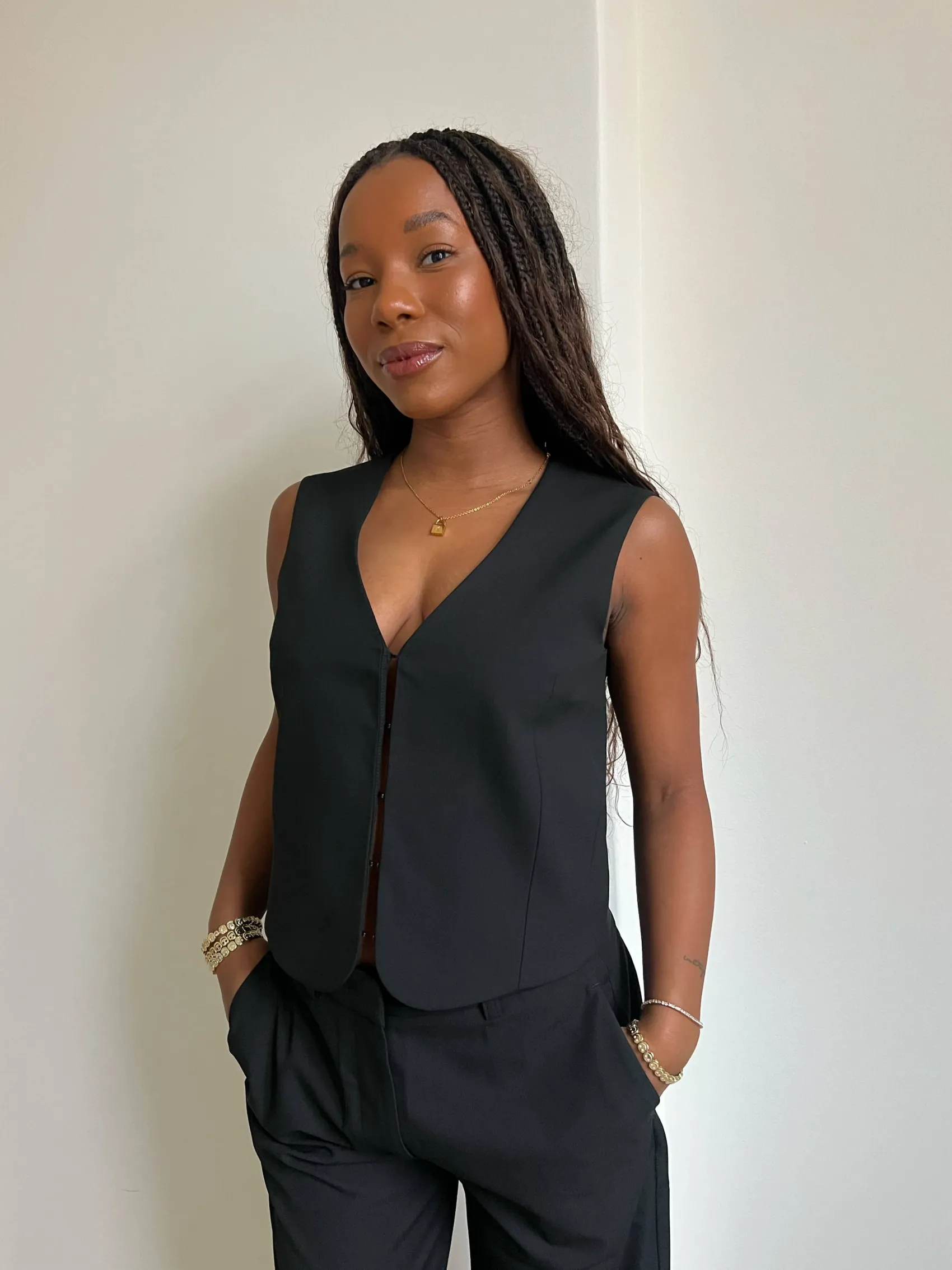 New Djerf Avenue Day-to-day Vest Black