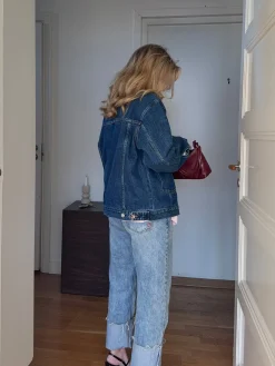 Outlet Djerf Avenue Denim Jacket Dark Blue