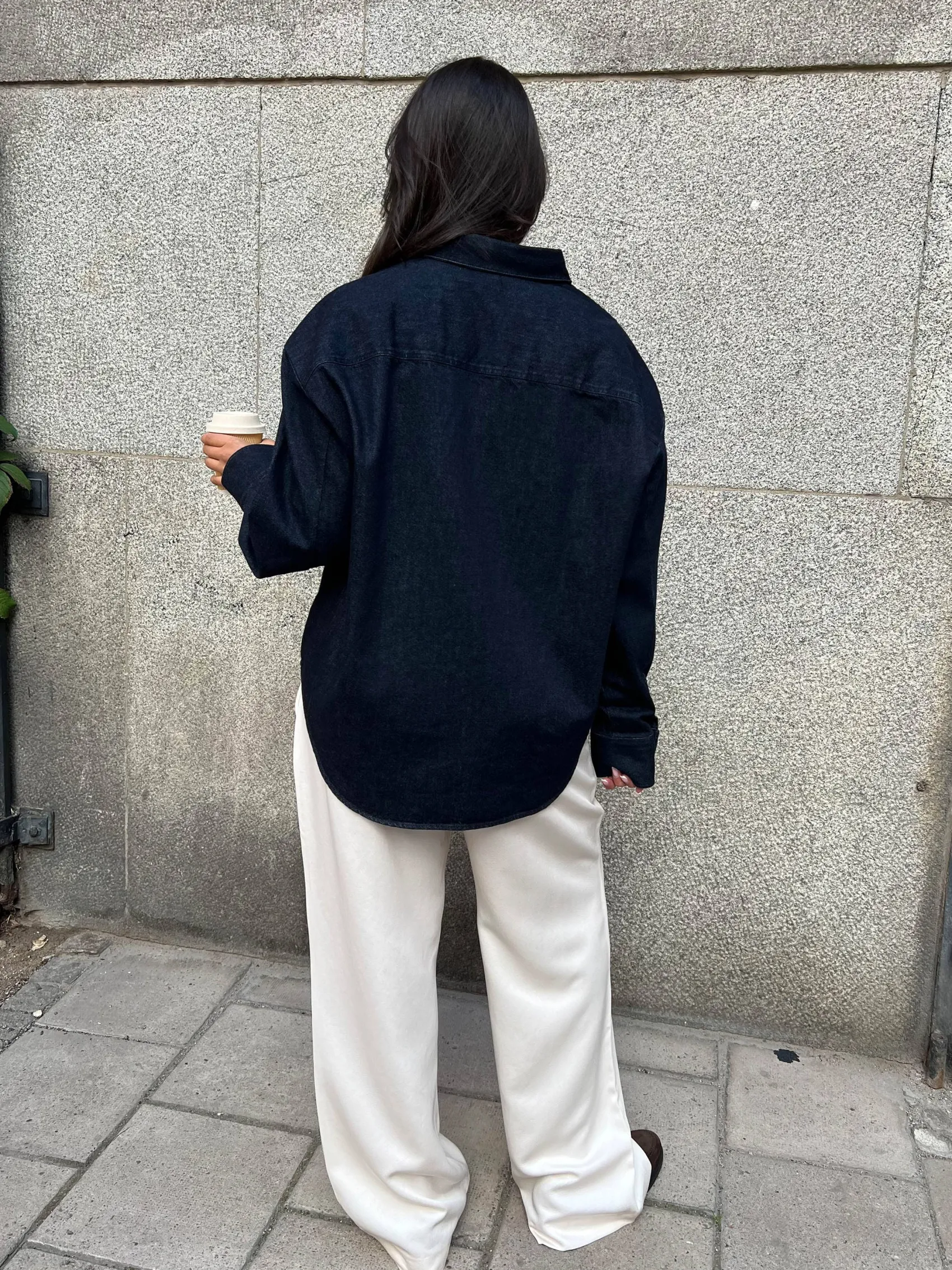 Outlet Djerf Avenue Denim Shirt Dark blue