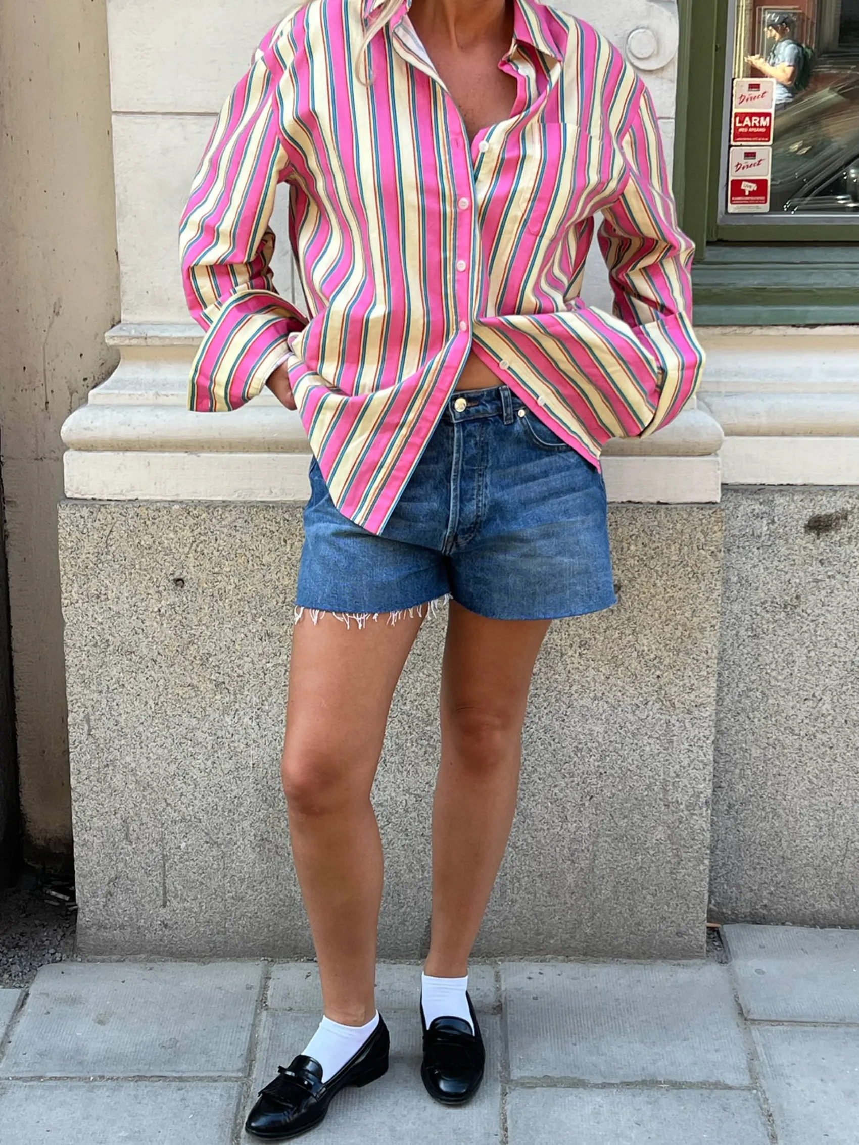 Best Djerf Avenue Denim Shorts Vintage Blue