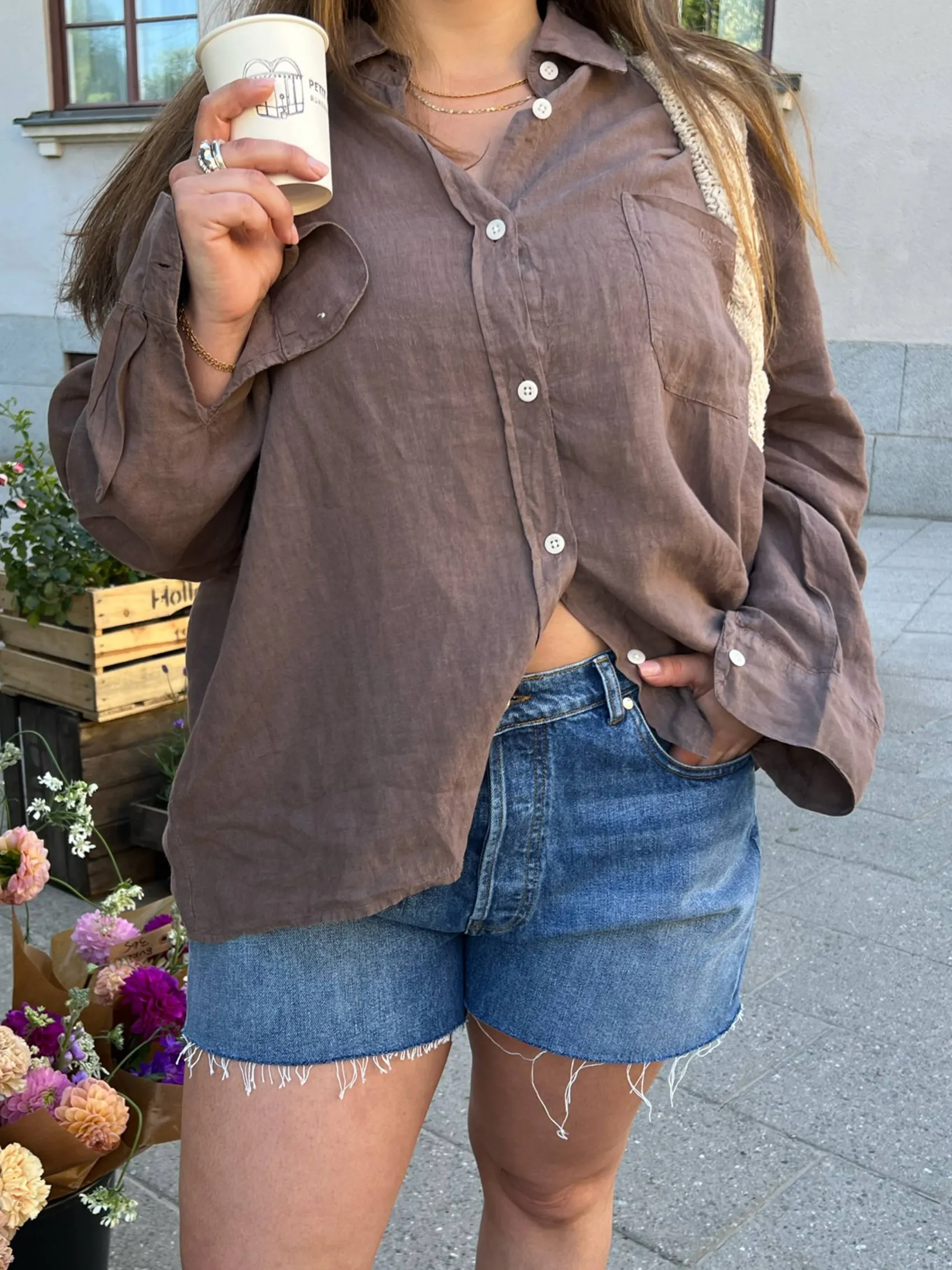 Best Djerf Avenue Denim Shorts Vintage Blue
