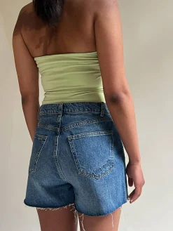 Best Djerf Avenue Denim Shorts Vintage Blue