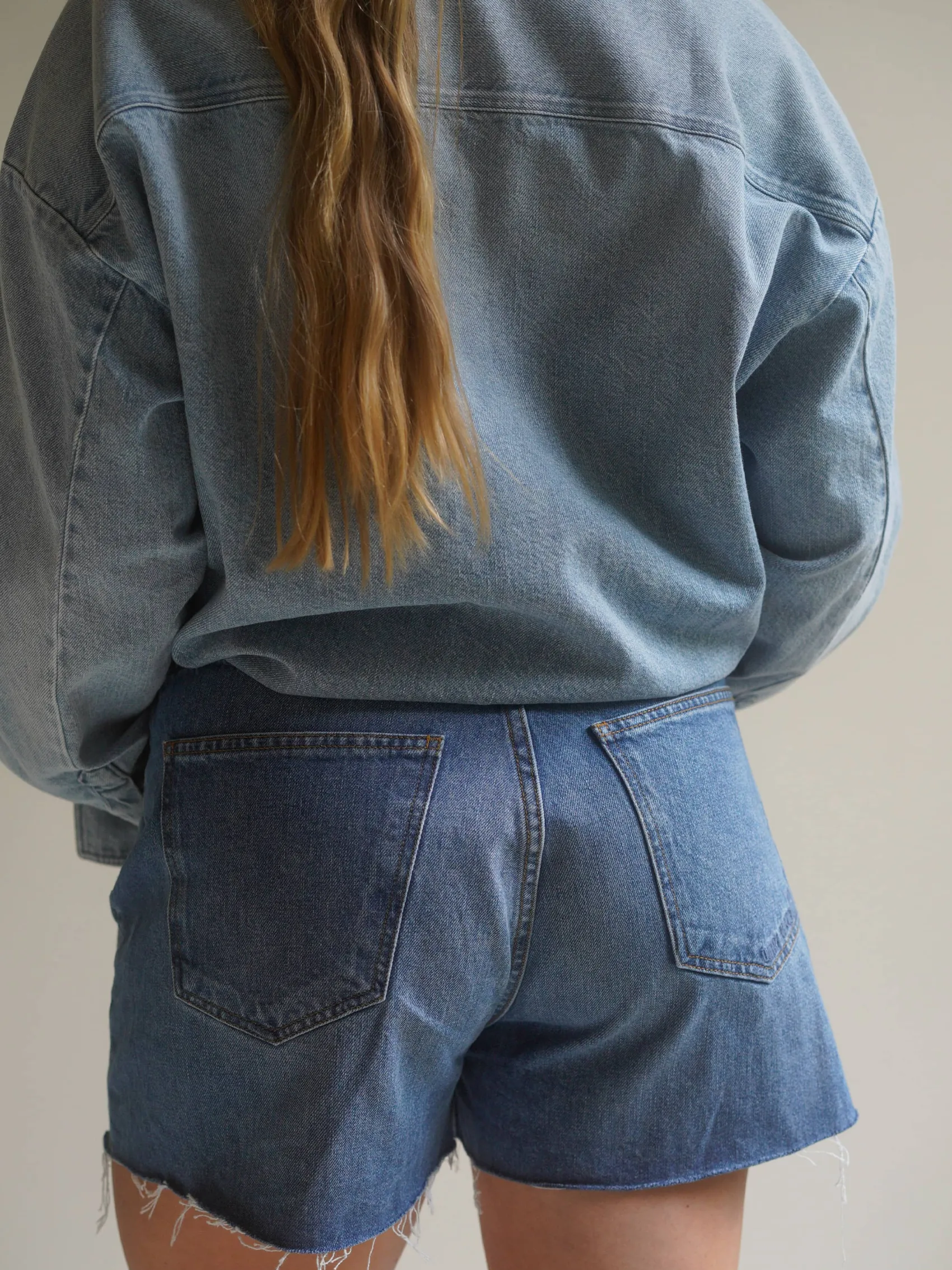 Best Djerf Avenue Denim Shorts Vintage Blue