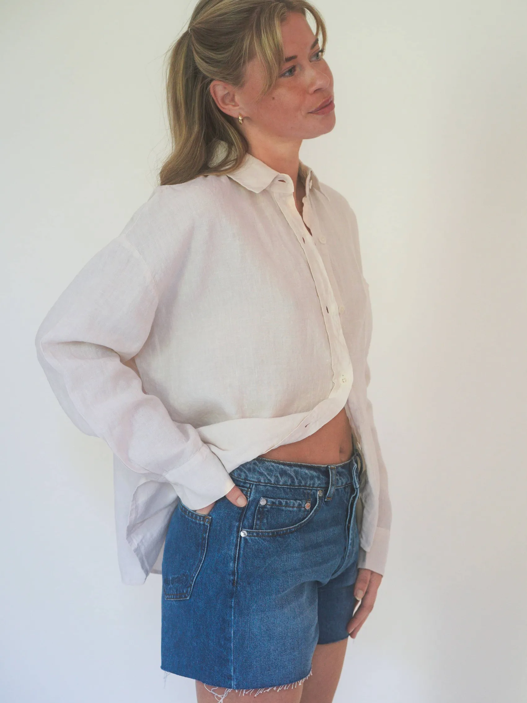 Best Djerf Avenue Denim Shorts Vintage Blue