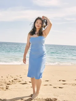 New Djerf Avenue Dream Dress Midi Sky