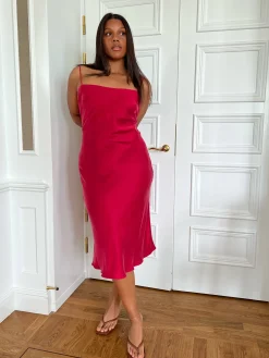 New Djerf Avenue Dream Dress Midi Sunrise