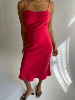 New Djerf Avenue Dream Dress Midi Sunrise