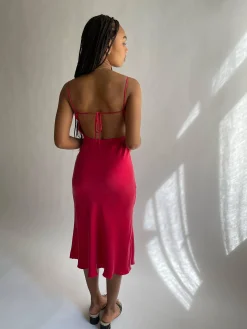 New Djerf Avenue Dream Dress Midi Sunrise
