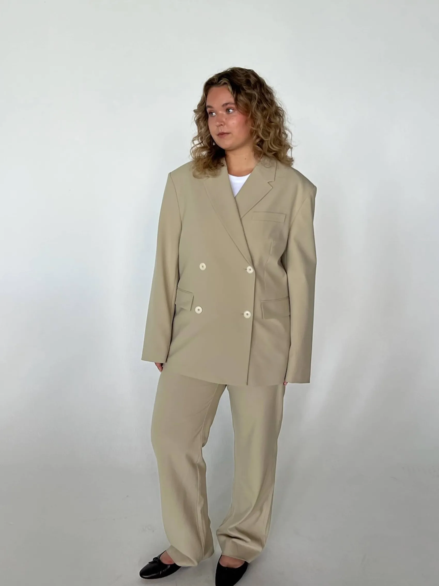 Clearance Djerf Avenue Essential Blazer Greige